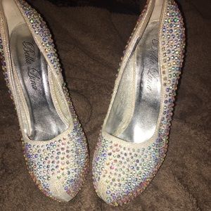 Rhinestone Platform Heels